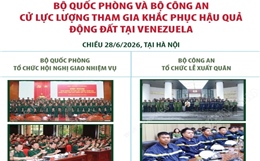 Bộ Quốc phòng, Bộ Công an cử lực lượng tham gia khắc phục hậu quả động đất tại Venezuela