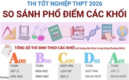 So sánh phổ điểm thi tốt nghiệp THPT năm 2026 các khối A00, B00, C00, D01, A01