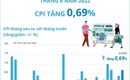 CPI tháng 6/2022 tăng 0,69%