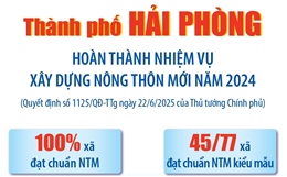 Thành phố Hải Phòng hoàn thành nhiệm vụ xây dựng nông thôn mới năm 2024