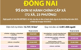 Thông tin chi tiết sắp xếp các đơn vị hành chính cấp xã của tỉnh Đồng Nai