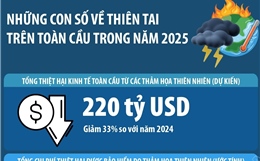 Những con số về thiên tai trong năm 2025