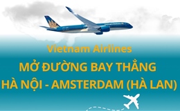 Vietnam Airlines mở đường bay thẳng Hà Nội - Amsterdam (Hà Lan)