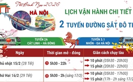 Lịch vận hành chi tiết 2 tuyến đường sắt đô thị tại Hà Nội trong dịp Tết