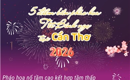 5 điểm bắn pháo hoa Tết Nguyên đán Bính Ngọ tại Cần Thơ