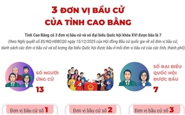 3 đơn vị bầu cử của tỉnh Cao Bằng