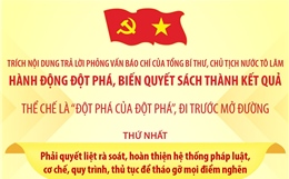 Thể chế là 'đột phá của đột phá', đi trước mở đường
