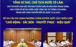 Tổng Bí thư, Chủ tịch nước Tô Lâm làm việc với Ban Tuyên giáo và Dân vận Trung ương