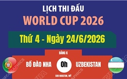 Lịch thi đấu World Cup 2026 ngày 24/6