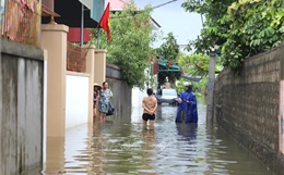 Nghệ An: Mưa lớn, khu vực vùng trũng ở Diễn Châu ngập nặng