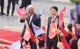 Chủ tịch nước Lương Cường chủ trì lễ đón chính thức Chủ tịch Hội đồng châu Âu