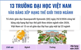 Việt Nam có 13 trường đại học được xếp hạng thế giới theo ngành học