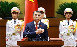 Hình ảnh Lễ tuyên thệ và phát biểu nhậm chức của Thủ tướng Lê Minh Hưng