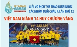 Giải vô địch thể thao dưới nước các nhóm tuổi châu Á lần thứ 12: Việt Nam giành 14 HCV