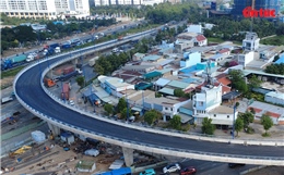 Cận cảnh nhánh cầu vượt N2 tại nút giao An Phú trước ngày thông xe