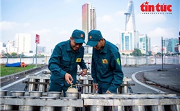 TP Hồ Chí Minh: Cận cảnh trận địa pháo hoa tầm cao trước giờ khai hỏa