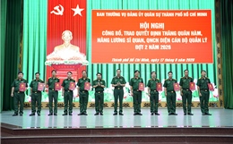 Bộ Tư lệnh TP Hồ Chí Minh trao quyết định thăng quân hàm, nâng lương cho cán bộ quản lý