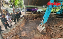 Mở rộng khai quật tại khu vực phát hiện hài cốt liệt sĩ ở Công viên Lê Thị Riêng