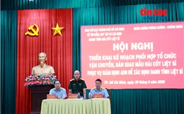 TP Hồ Chí Minh: Mẫu hài cốt liệt sĩ phục vụ giám định ADN được vận chuyển bằng máy bay ra Hà Nội