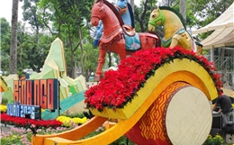 Ngắm linh vật ngựa tại Hội hoa Xuân Tao Đàn trước giờ khai mạc