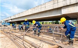 Cận cảnh tất bật thi công cao tốc TP Hồ Chí Minh - Trung Lương - Mỹ Thuận
