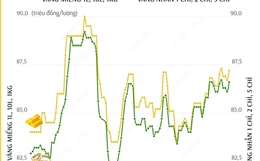 Sáng 21/1, vàng miếng tăng trên 87 đồng/lượng