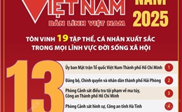 Vinh quang Việt Nam năm 2025 tôn vinh 19 tập thể, cá nhân xuất sắc trong mọi lĩnh vực đời sống xã hội