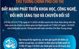 Đẩy mạnh phát triển khoa học, công nghệ, đổi mới sáng tạo và chuyển đổi số