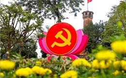 Thủ đô Hà Nội rợp bóng cờ hoa chào mừng Đại hội XIV của Đảng