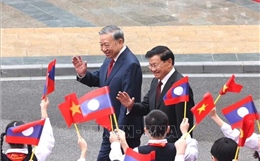 Tổng Bí thư Tô Lâm chủ trì Lễ đón Tổng Bí thư, Chủ tịch nước Lào Thongloun Sisoulith