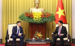 Chủ tịch nước Lương Cường tiếp Chánh án Tòa án Tối cao Mông Cổ