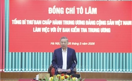 Tổng Bí thư Tô Lâm làm việc với Ủy ban kiểm tra Trung ương 