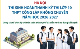Thí sinh Hà Nội hoàn thành kỳ thi lớp 10 THPT công lập không chuyên