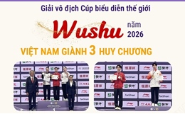 Giải vô địch Cúp biểu diễn thế giới Wushu năm 2026: Việt Nam giành 3 Huy chương