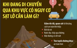 Khi đang di chuyển qua khu vực có nguy cơ sạt lở cần làm gì?