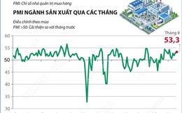 Tháng 8/2026: Chỉ số PMI đạt 53,3 điểm