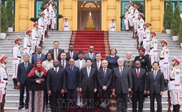 Chủ tịch nước tiếp 10 Đại sứ trình Quốc thư 