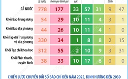 Bức tranh chuyển đổi số báo chí 2025: Cả nước có 33 cơ quan báo chí đạt mức xuất sắc
